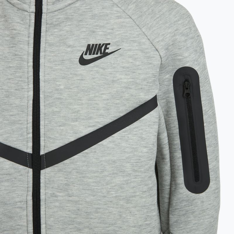 Nike Sportswear Tech Fleece Sweatshirt mit durchgehendem Reißverschluss für Kinder, dunkelgrau, heather/schwarz/schwarz 11