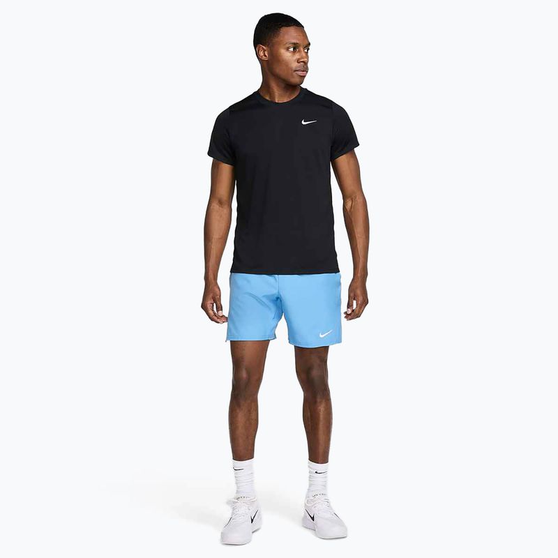 Herren-Tennis-T-Shirt Nike Court Dri-Fit Victory schwarz/weiß 2