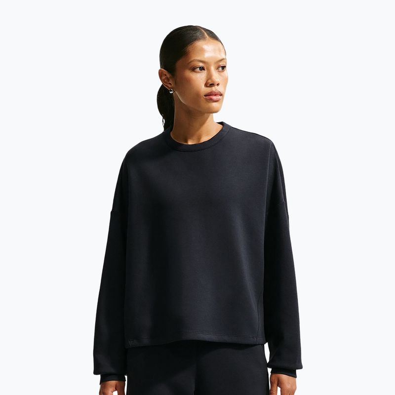 Damen-Trainingssweatshirt Nike 24.7 ImpossiblySoft Black/Dark Smoke Grey