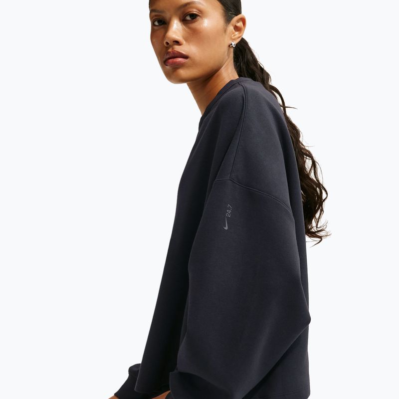 Damen-Trainingssweatshirt Nike 24.7 ImpossiblySoft Black/Dark Smoke Grey 4