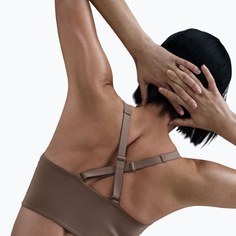 Sport-BH Nike Alate Medium Support Longline mink brown/white 7