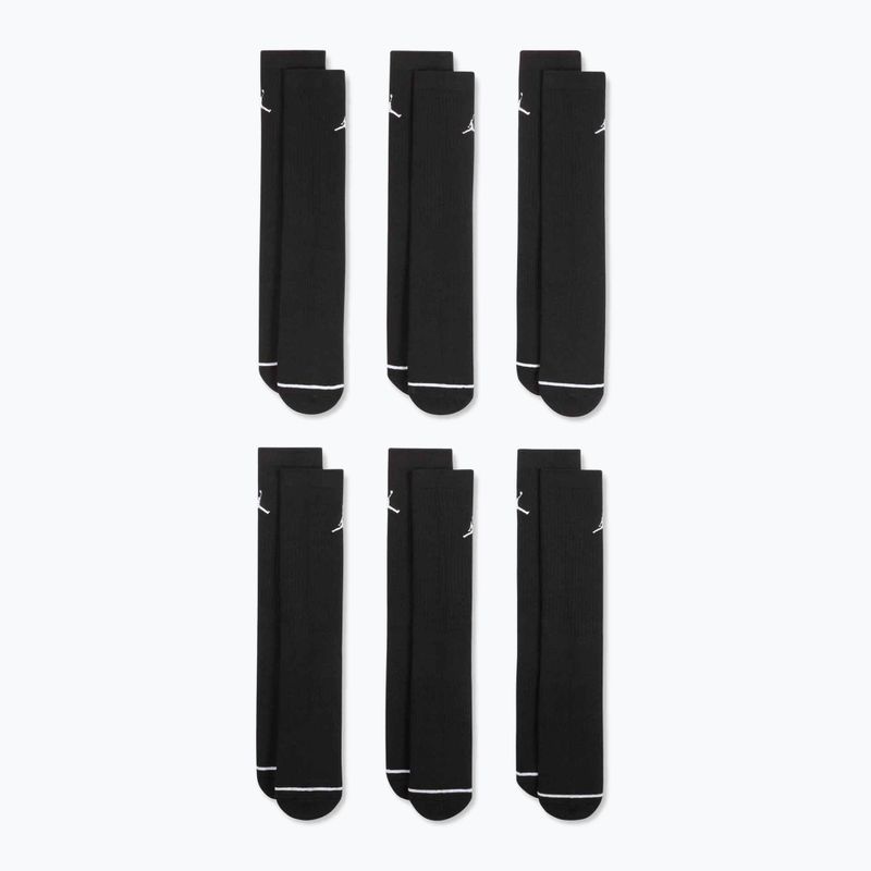 Socken Jordan Everyday Cushioned Crew 6 pairs black/white
