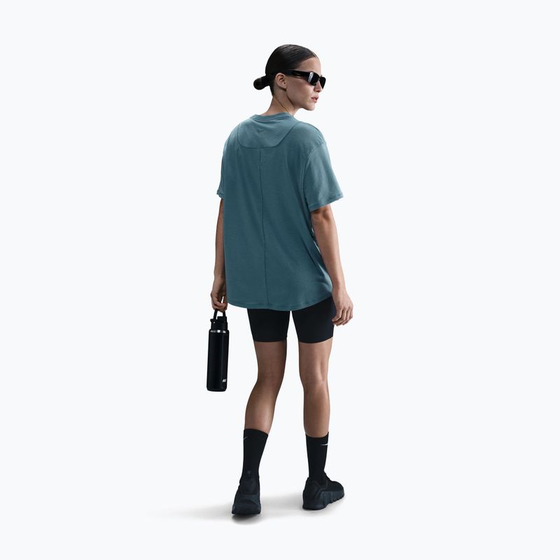 Damen-T-Shirt Nike One Relaxed Dri-Fit smoky blue/black 3