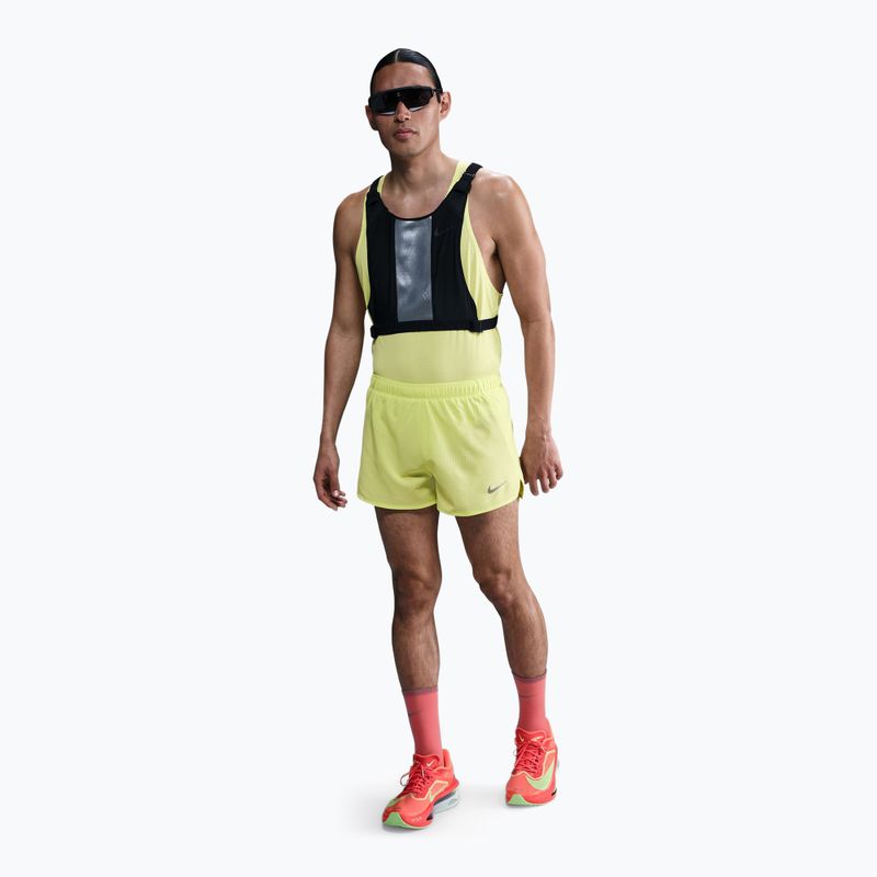 Herren-Laufshorts Nike Fast Dri-Fit Brief Lined 3" light lemon twist/black 2