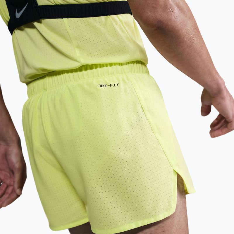 Herren-Laufshorts Nike Fast Dri-Fit Brief Lined 3" light lemon twist/black 5
