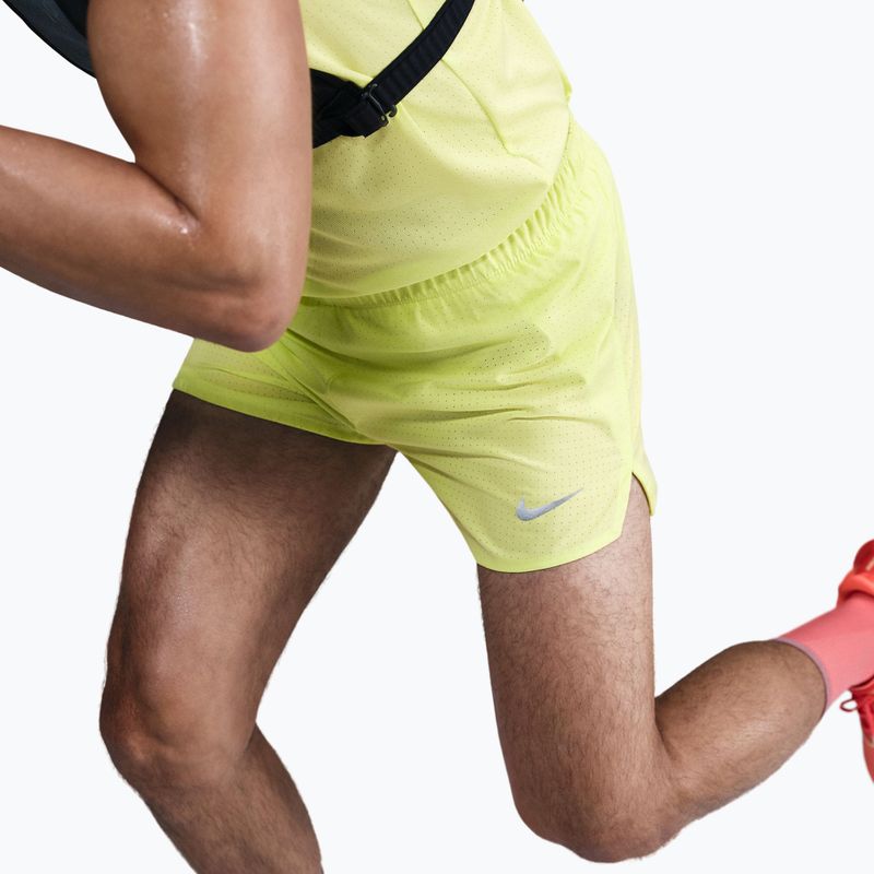 Herren-Laufshorts Nike Fast Dri-Fit Brief Lined 3" light lemon twist/black 6