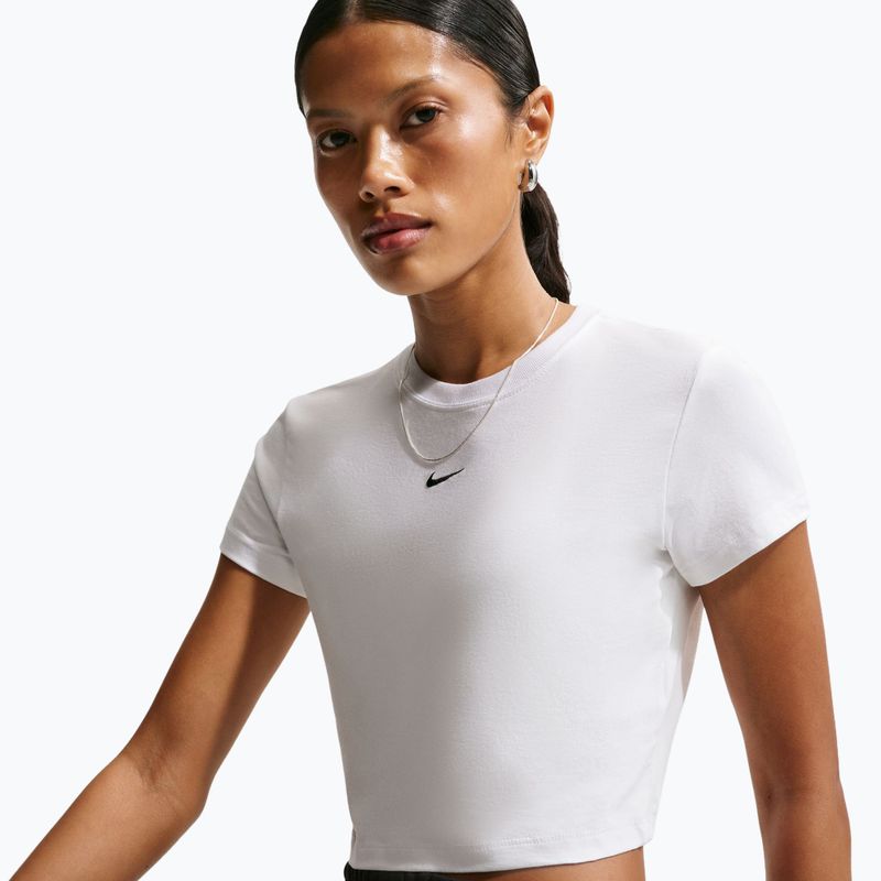 Damen-T-Shirt Nike Sportswear Chill Knit white/black 4