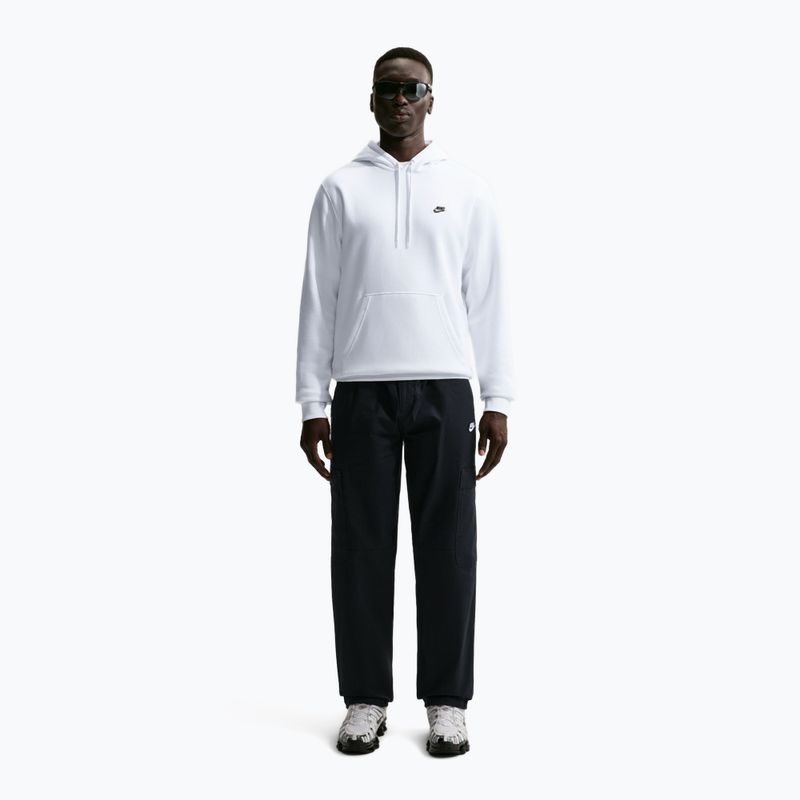 Herrenpullover Nike Club Pullover Hoodie white/white/black 6