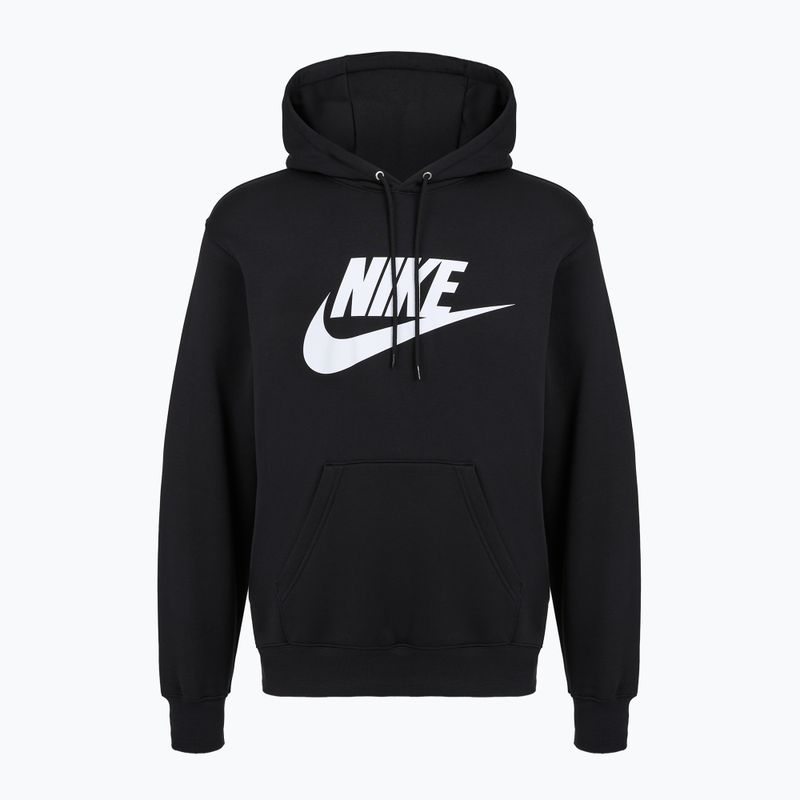 Herren-Hoodie Nike Club Pullover Hoodie black/black/white 6