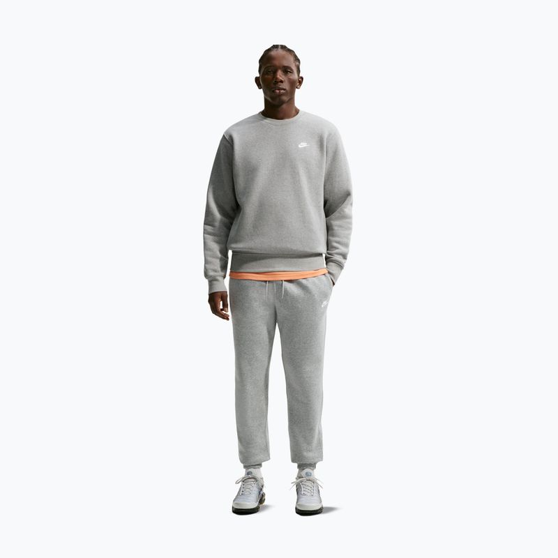 Herrenhose Nike Club Cuffed Brushed dark grey heather/light smoke grey/white 2