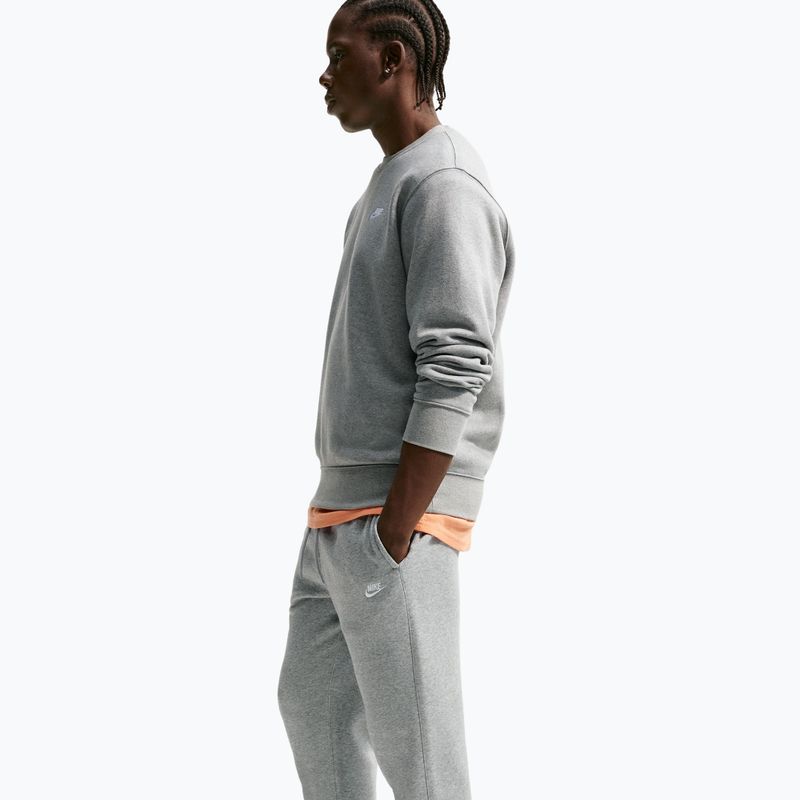 Herrenhose Nike Club Cuffed Brushed dark grey heather/light smoke grey/white 4