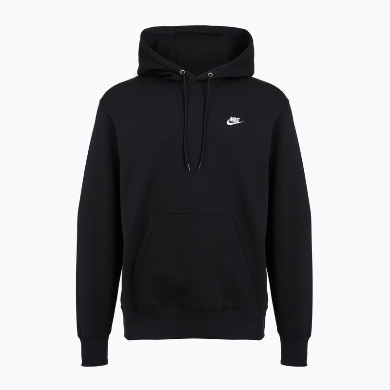 Herren-Hoodie Nike Club Pullover Hoodie black/black/white 6