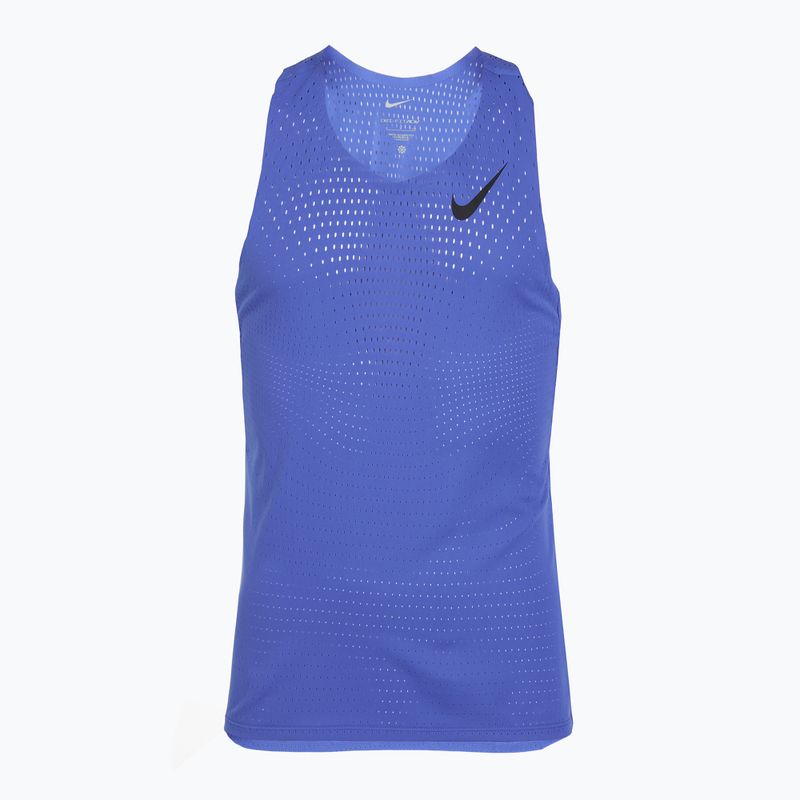 Herren Nike AeroSwift Dri-Fit ADV Laufshirt Komet blau / schwarz 7