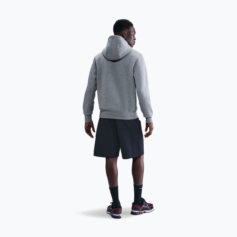 Herren Nike Club Pullover Hoodie dark grey heather/light smoke grey/white 3