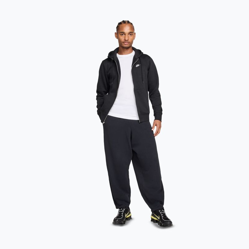 Herren-Hoodie Nike Club Full Zip Hoodie black/black/white 2