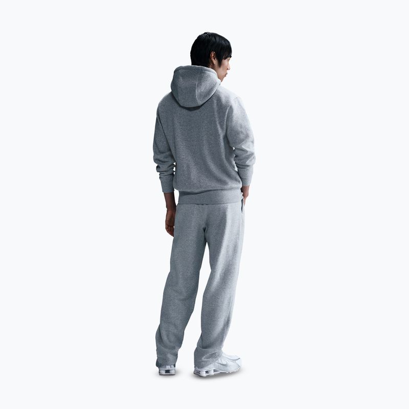 Herren-Hoodie Nike Club Full Zip Hoodie dark grey heather/light smoke grey/white 3