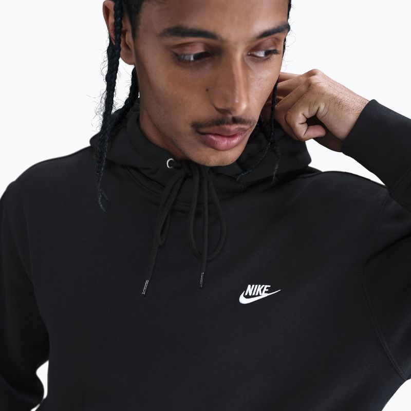 Herren-Hoodie Nike Club Pullover Hoodie black/black/white 5
