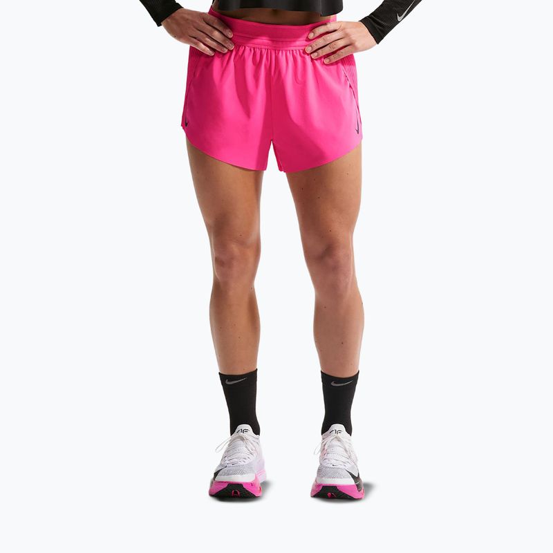 Damen-Laufshorts Nike AeroSwift Dri-Fit ADV Mid-Rise 3" hyper pink/black