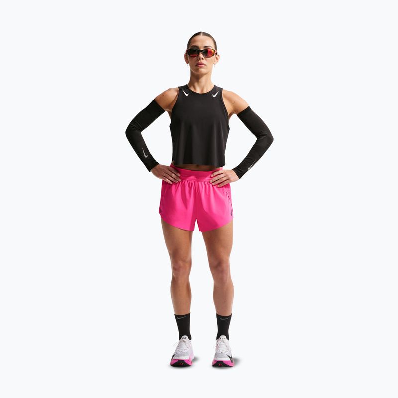 Damen-Laufshorts Nike AeroSwift Dri-Fit ADV Mid-Rise 3" hyper pink/black 2