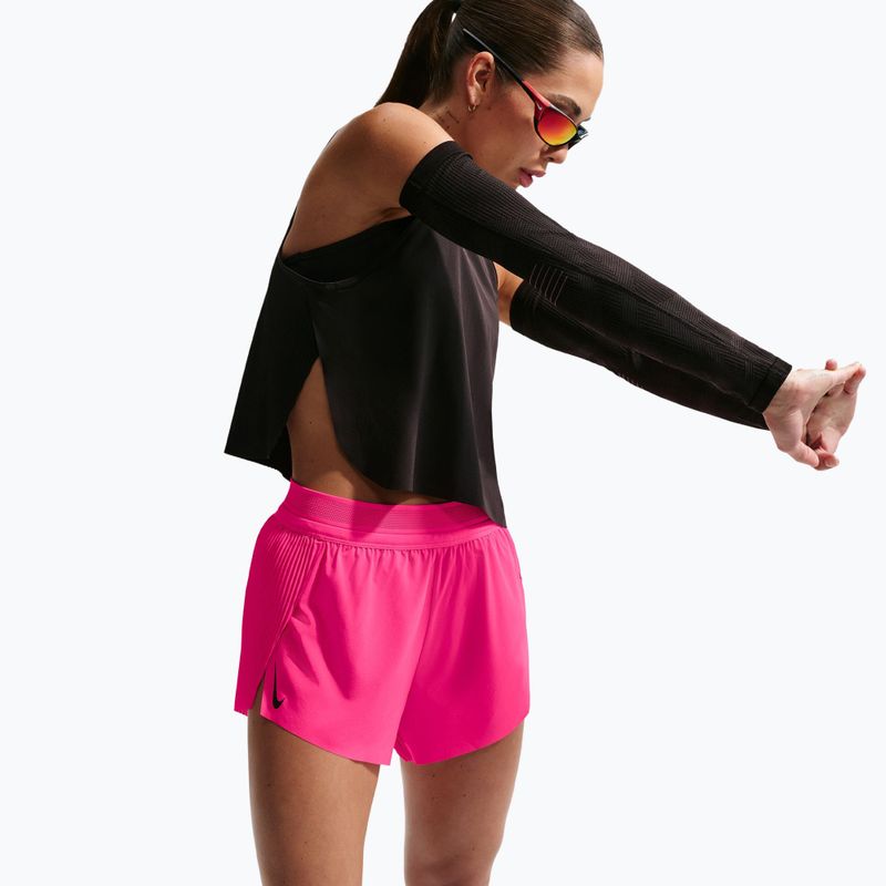 Damen-Laufshorts Nike AeroSwift Dri-Fit ADV Mid-Rise 3" hyper pink/black 4