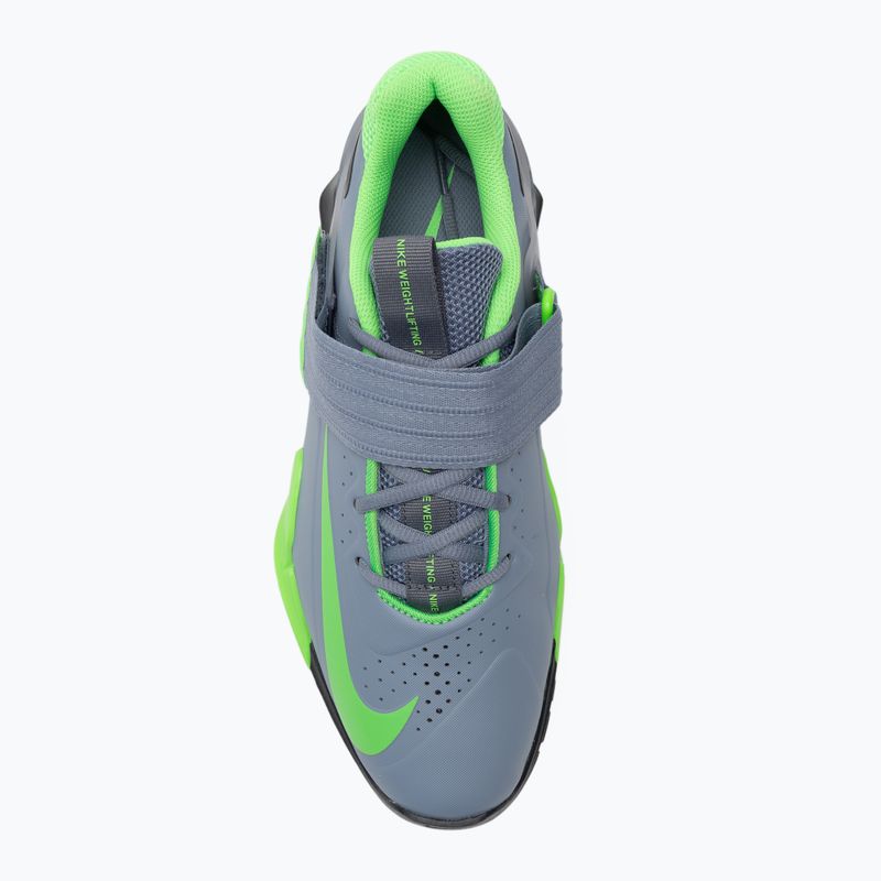 Nike Savaleos aschfahl schiefer/grün streik/anthrazit Gewichtheben Schuhe 5