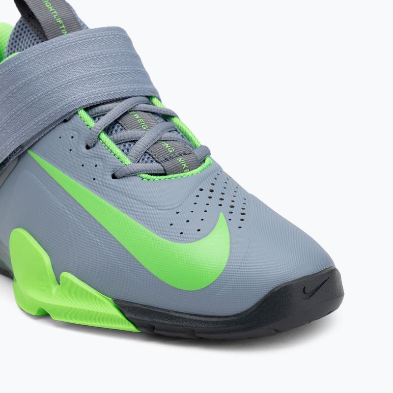 Nike Savaleos aschfahl schiefer/grün streik/anthrazit Gewichtheben Schuhe 7