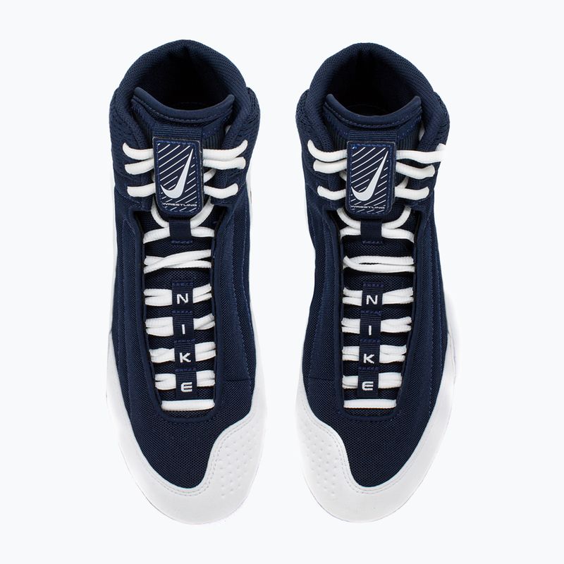 Nike Inflict 4 weiß/college navy Ringen Schuhe 5