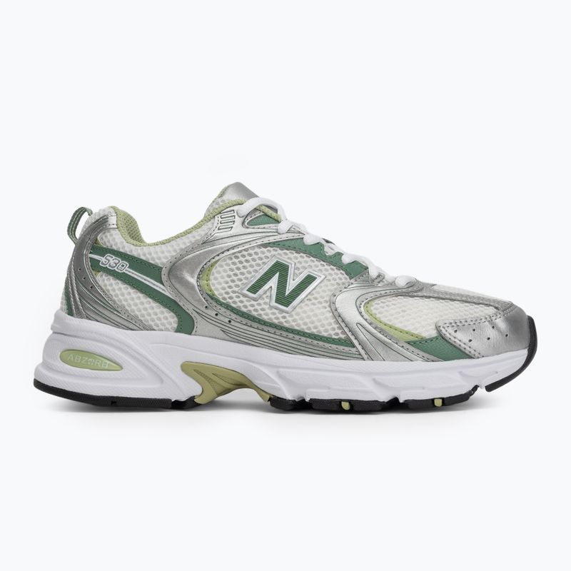 New Balance 530's Silber Metallic/Mallard Grün Schuhe 2