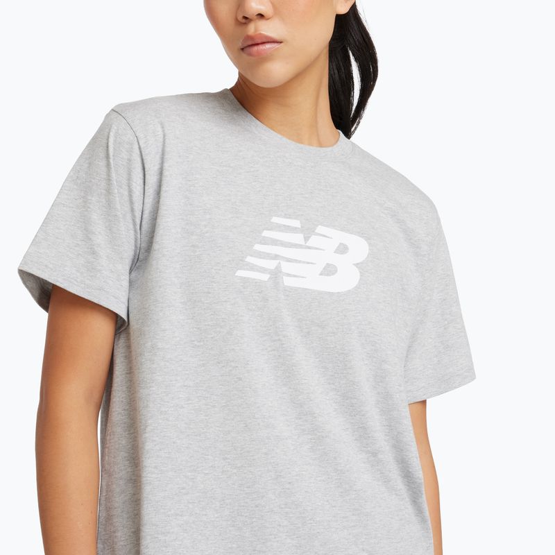Shirt Damen New Balance Schuhe Sport Jersey Relaxed Logo reflection/white/light arctic grey 4