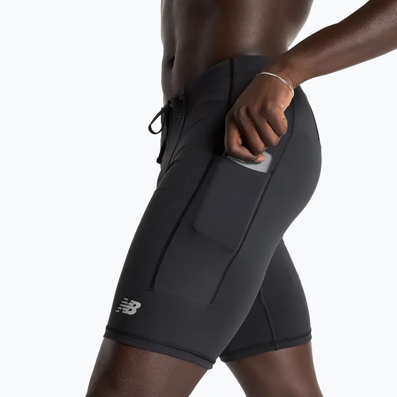 Herren New Balance Sleek Pocket Half Tight 9" Laufshorts schwarz 5