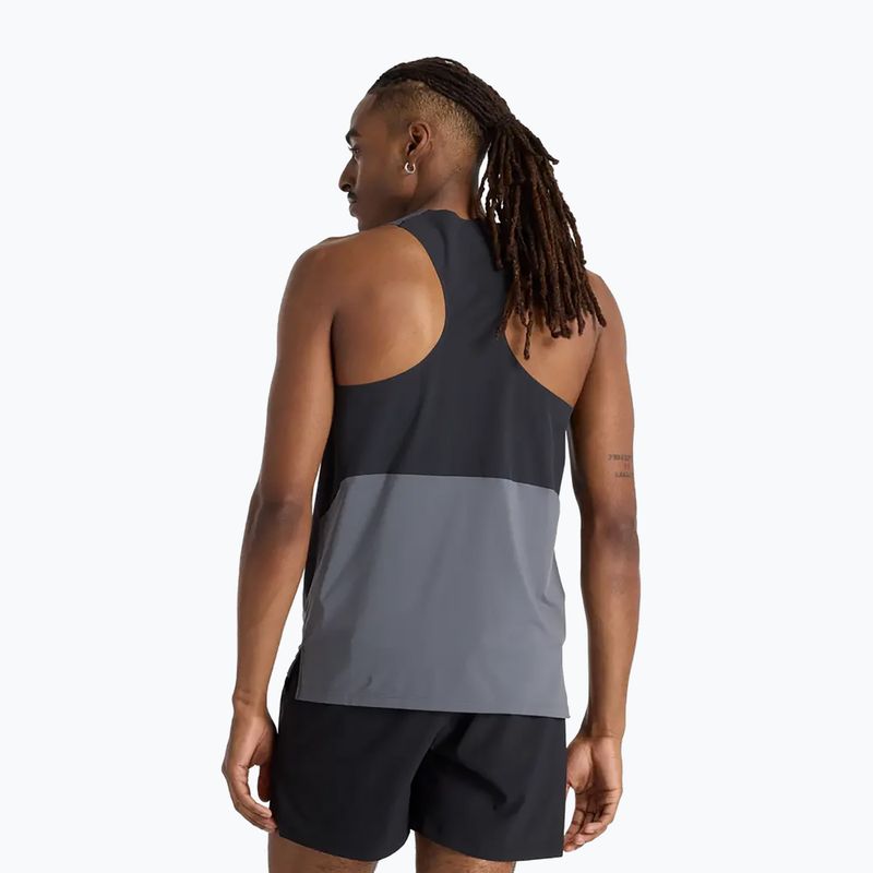 Men's New Balance Race Day Tank graphitfarbenes Lauftank-Top 2