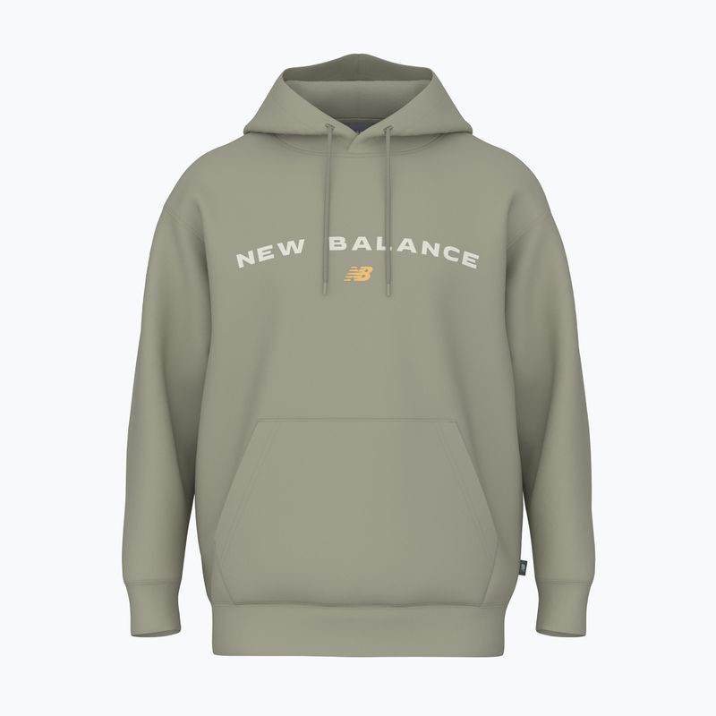 Herren New Balance Reimagine Fleece Hraphic Hoody olivine Sweatshirt