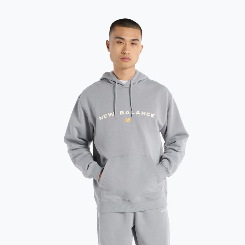 Herren New Balance Reimagine Fleece Hraphic Hoody slategrau Sweatshirt