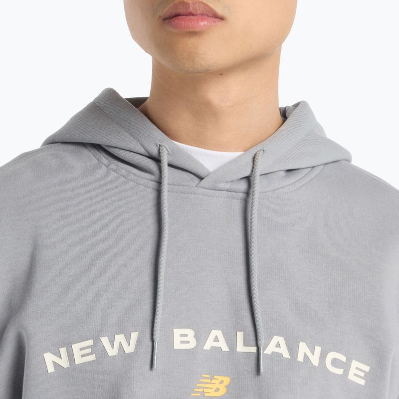 Herren New Balance Reimagine Fleece Hraphic Hoody slategrau Sweatshirt 5