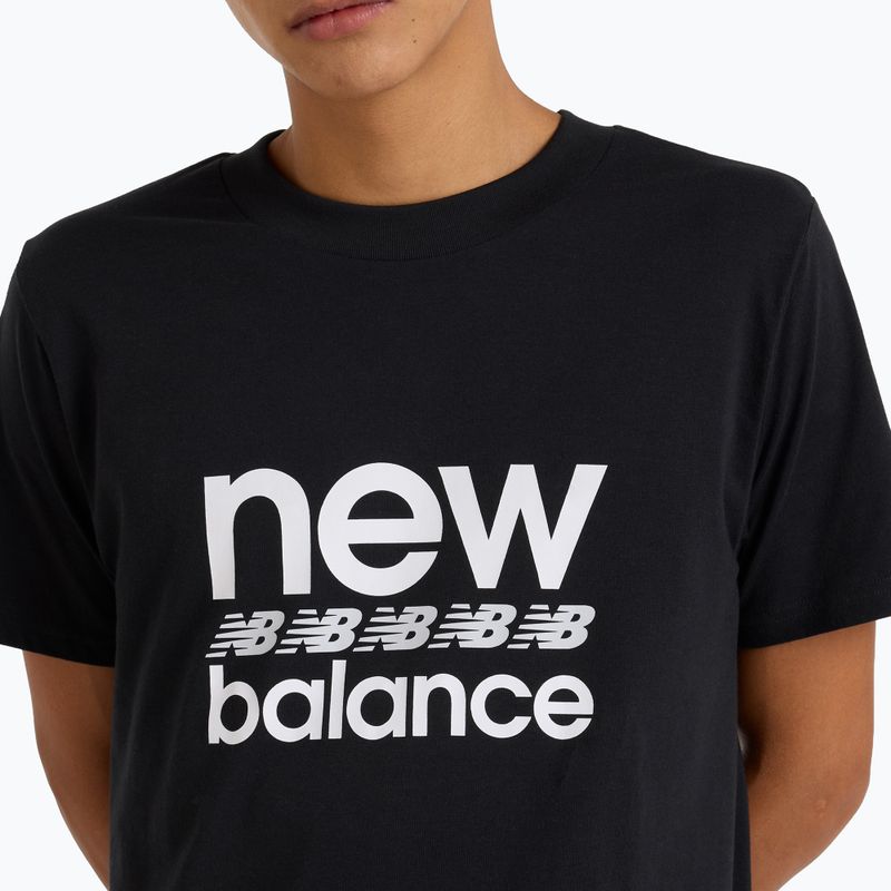 Herren New Balance Sport Grafik schwarzes T-Shirt 4