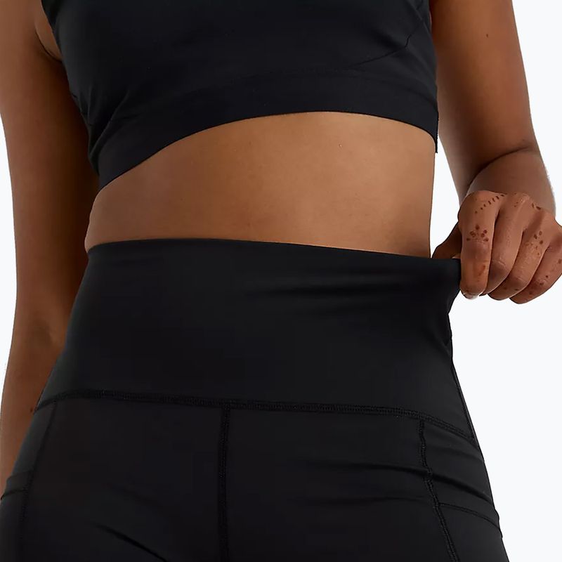 Damen New Balance Sleek Pocket High Rise Laufshorts schwarz 6