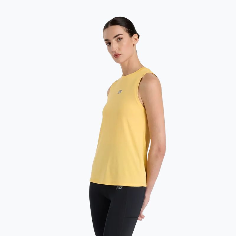 Damen New Balance Jacquard Slim Tank Laufshirt clementine 4