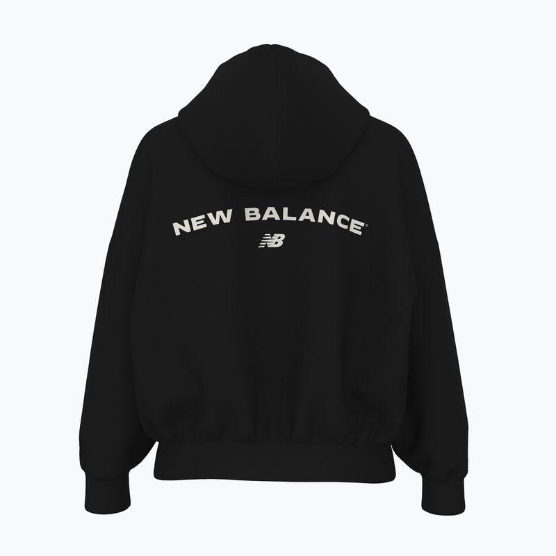 Damen New Balance Reimagine Fleece Hoodie schwarz 2