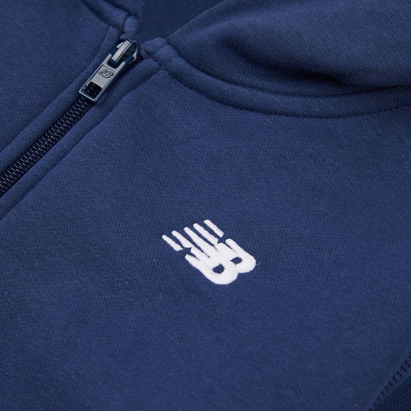 Kinder-Sweatshirt New Balance Brush Back Small Logo Full Zip Hoodie nb navy 3