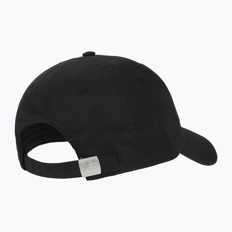 Damen New Balance 6 Panel Linear Logo Kappe schwarz 2