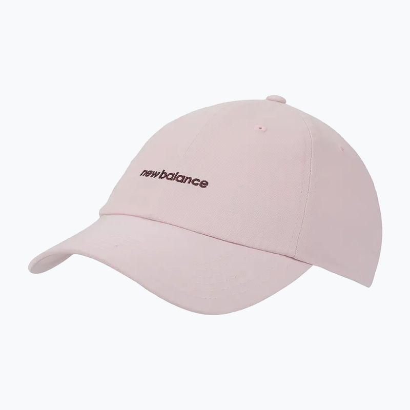 Damen New Balance 6 Panel Linear Logo Kappe Rosenzucker