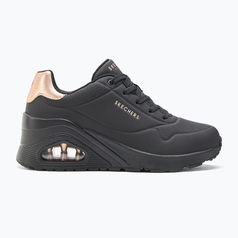 Schuhe Damen SKECHERS Uno Wedge Hi Steps black/rose gold 2