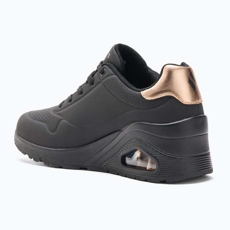 Schuhe Damen SKECHERS Uno Wedge Hi Steps black/rose gold 3
