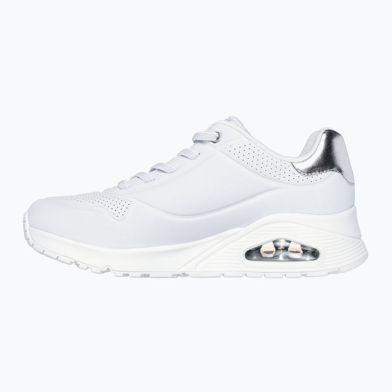 Schuhe Damen SKECHERS Uno Shimmer Away white/silver 10