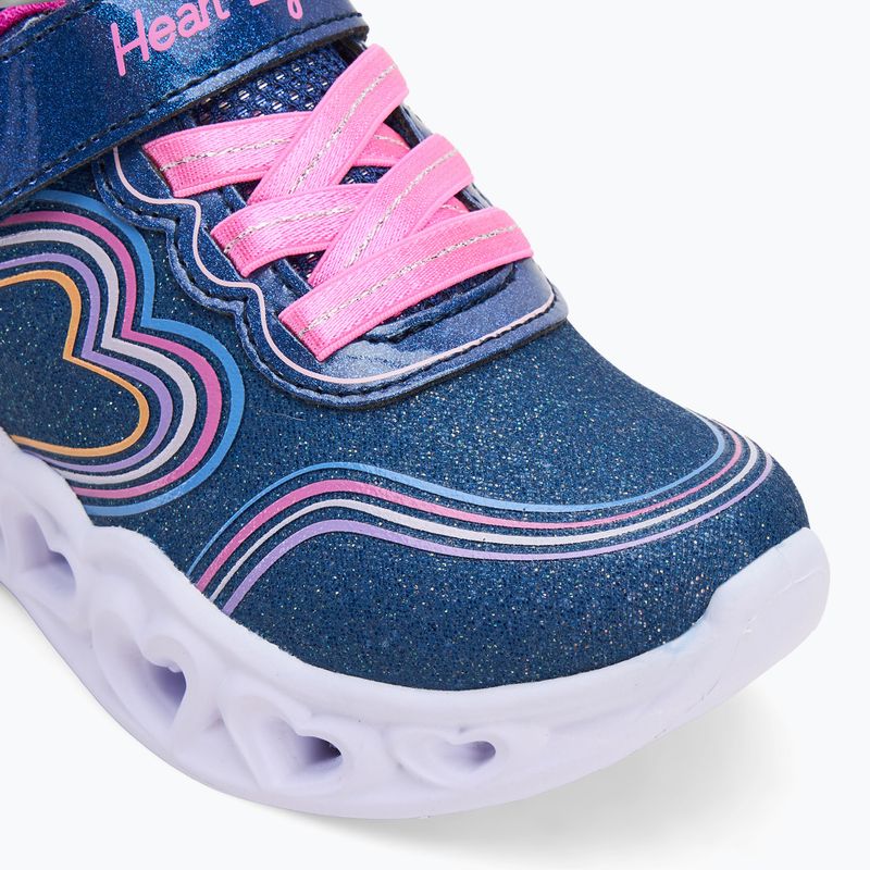 Kinderschuhe SKECHERS Heart Lights Retro Hearts navy leather/multi trim 7