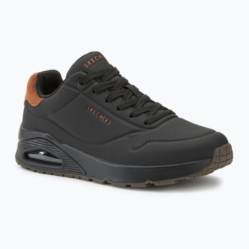 Schuhe Herren SKECHERS Uno Suited On Air black/chestnut