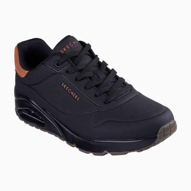 Schuhe Herren SKECHERS Uno Suited On Air black/chestnut 8