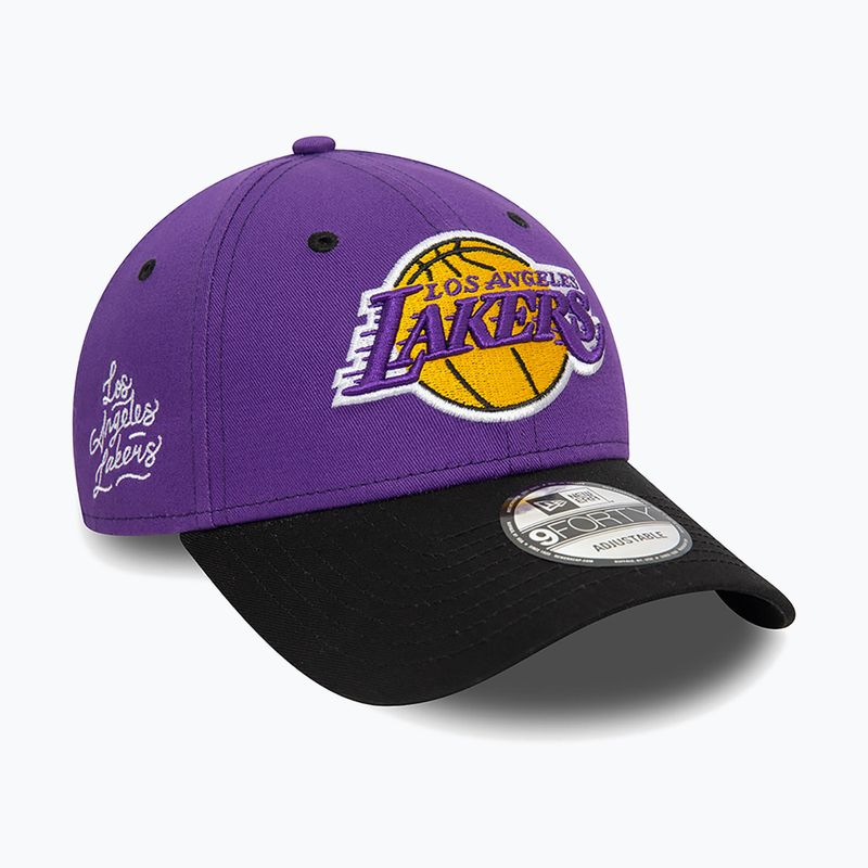 Mütze Basecap New Era Side Patch 940 Lakers purple