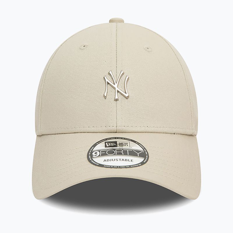 Mütze Basecap New Era Metallic Pin 940 Nyy light beige 3