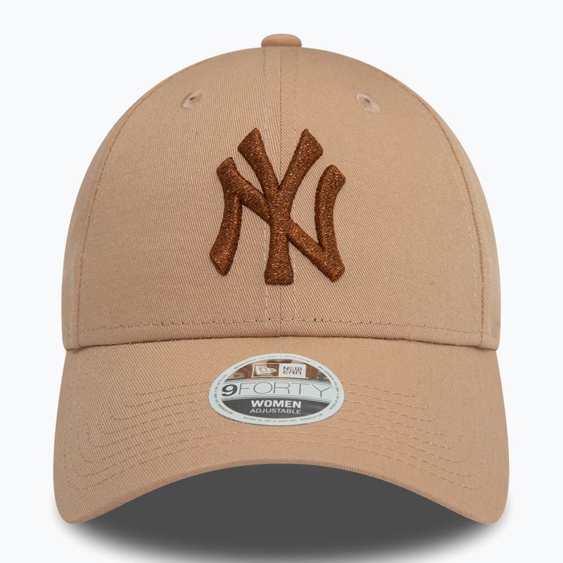 Basecap Damen New Era Metallic 9FORTY New York Yankees beige 3